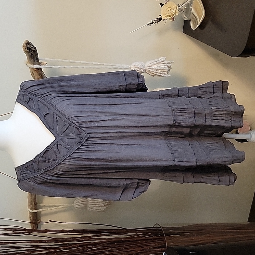 Grey flowy dress